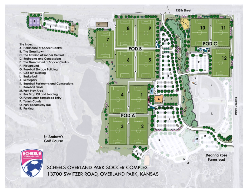 Ting Park Field Map Fields & Complexes