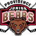 Providence Jr. Bears logo with the face of a bear and crossed hockey sticks