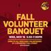 Image of a Maroon-tinted photo of Al Gowans stadium track and bleachers from an angle. Gold text superimposed over the top: Fall Volunteer Banquet Wed, Nov 16 5:30-7:30pm Open to all who have volunteered at a Roosevelt Fall Event. RSVP required.