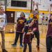 Minneapolis Roosevelt Unified Basketball Halftime event: a big celebration after a made basket.