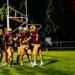 Minneapolis Roosevelt Football players celebrate in the endzone after scoring a touchdown