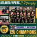 Atlanta Vipers Fastpitch 11 Murphy - Thunderbolts Invitational 12U Champions - July 2024