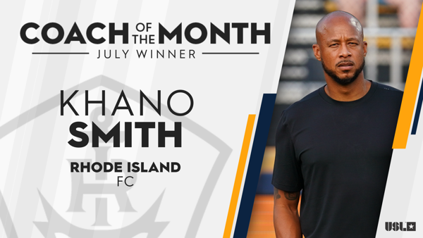 Rhode Island FC’s Khano Smith earns USL Championship Coach of the Month