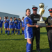 Woodbridge Strikers and Peel Police with the L1 Cup trophy