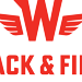 red winged W track and field logo