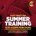 Graphic: Summer Training 12:30-2:30pm / Mon-Thurs. Location: wrestling room, no training week of July 7th