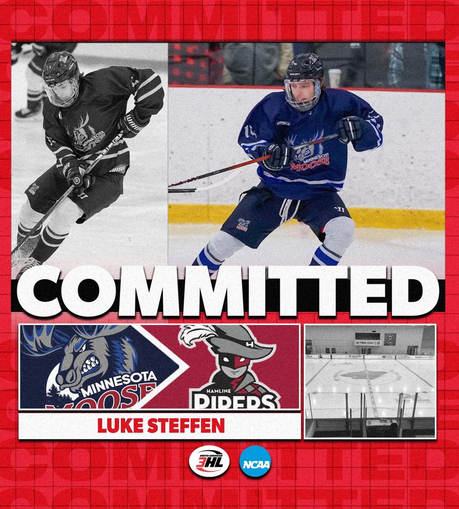 Luke Steffen has committed to play NCAA Division III hockey for Hamline University