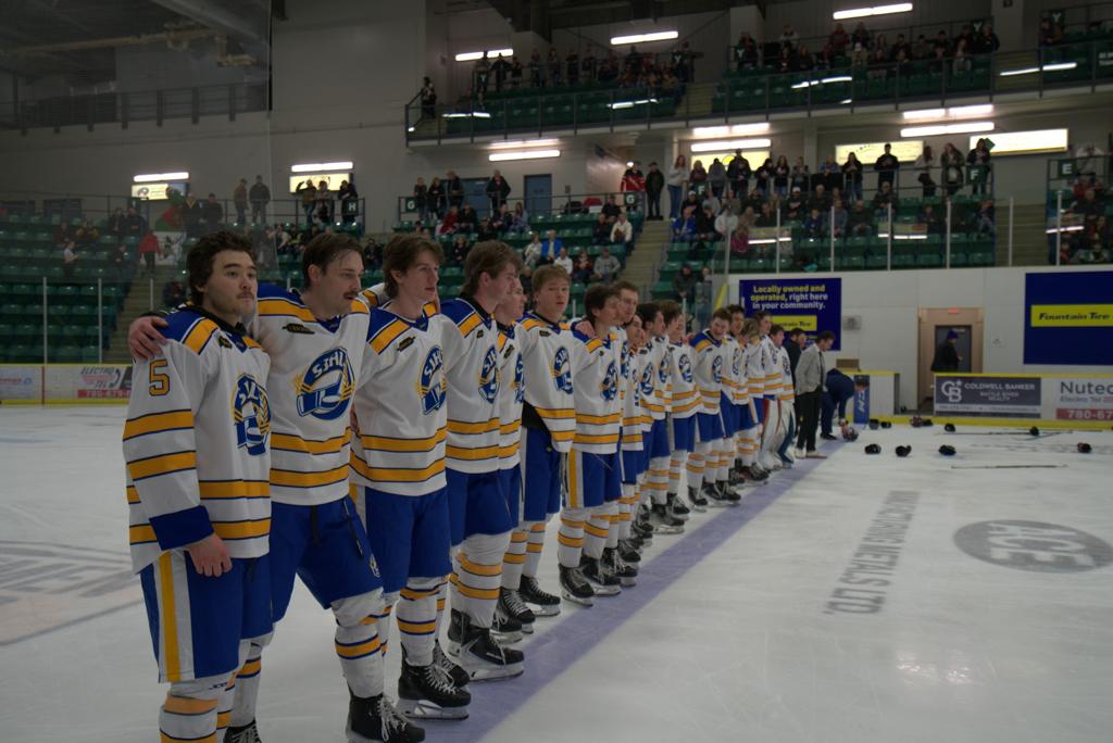 SJHL on blue line after winning