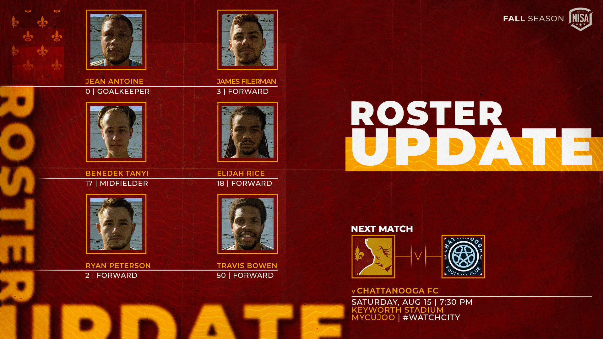 Detroit City FC Men Ink Roster Additions Heading into Start of NISA Play
