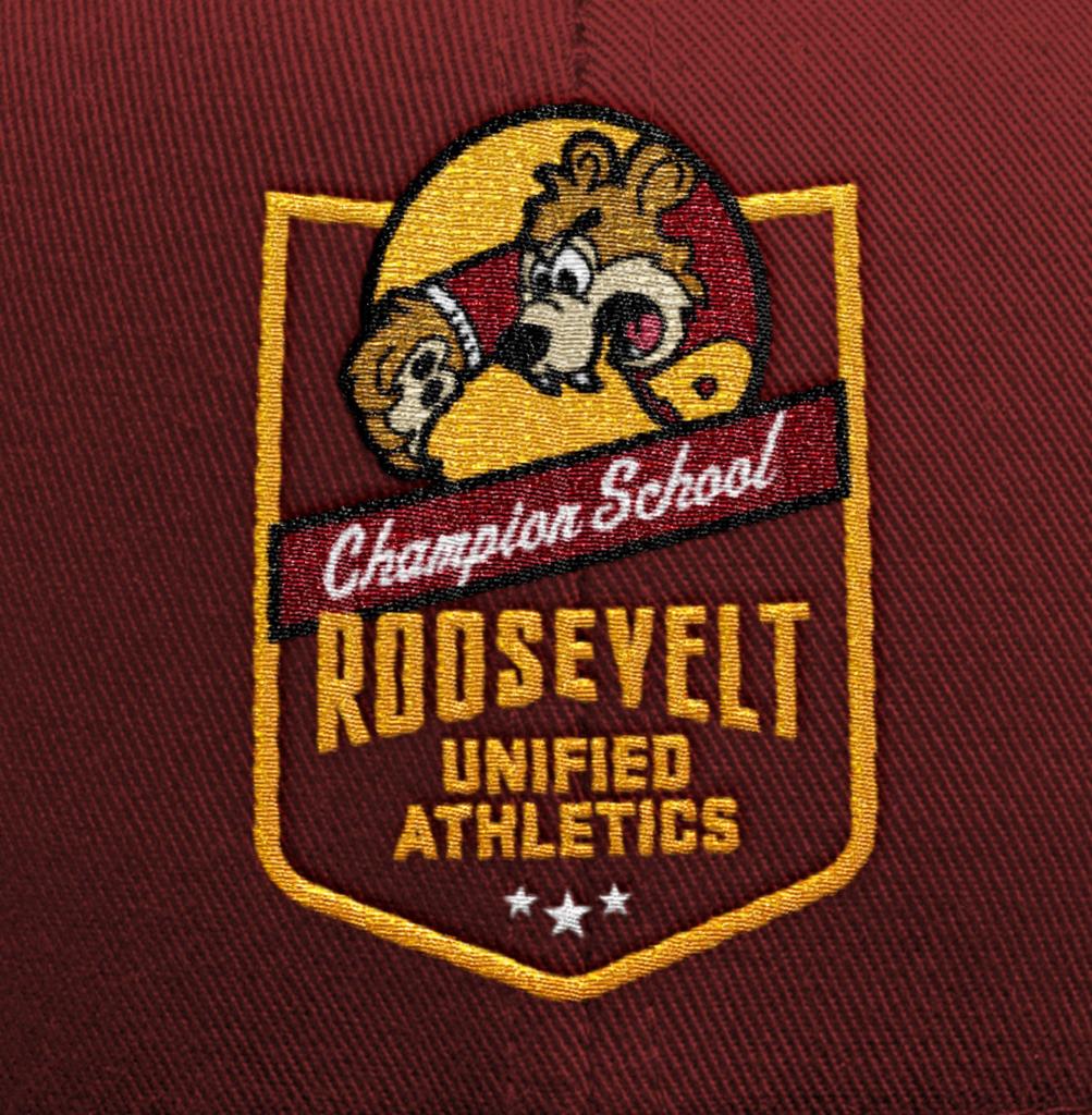 Logo for Minneapolis Roosevelt Unified with a modification to it including the words "Champion School"