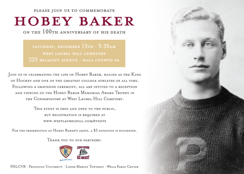 West Laurel Hill Cemetery Honors Hobey Baker S Legacy With Commemoration