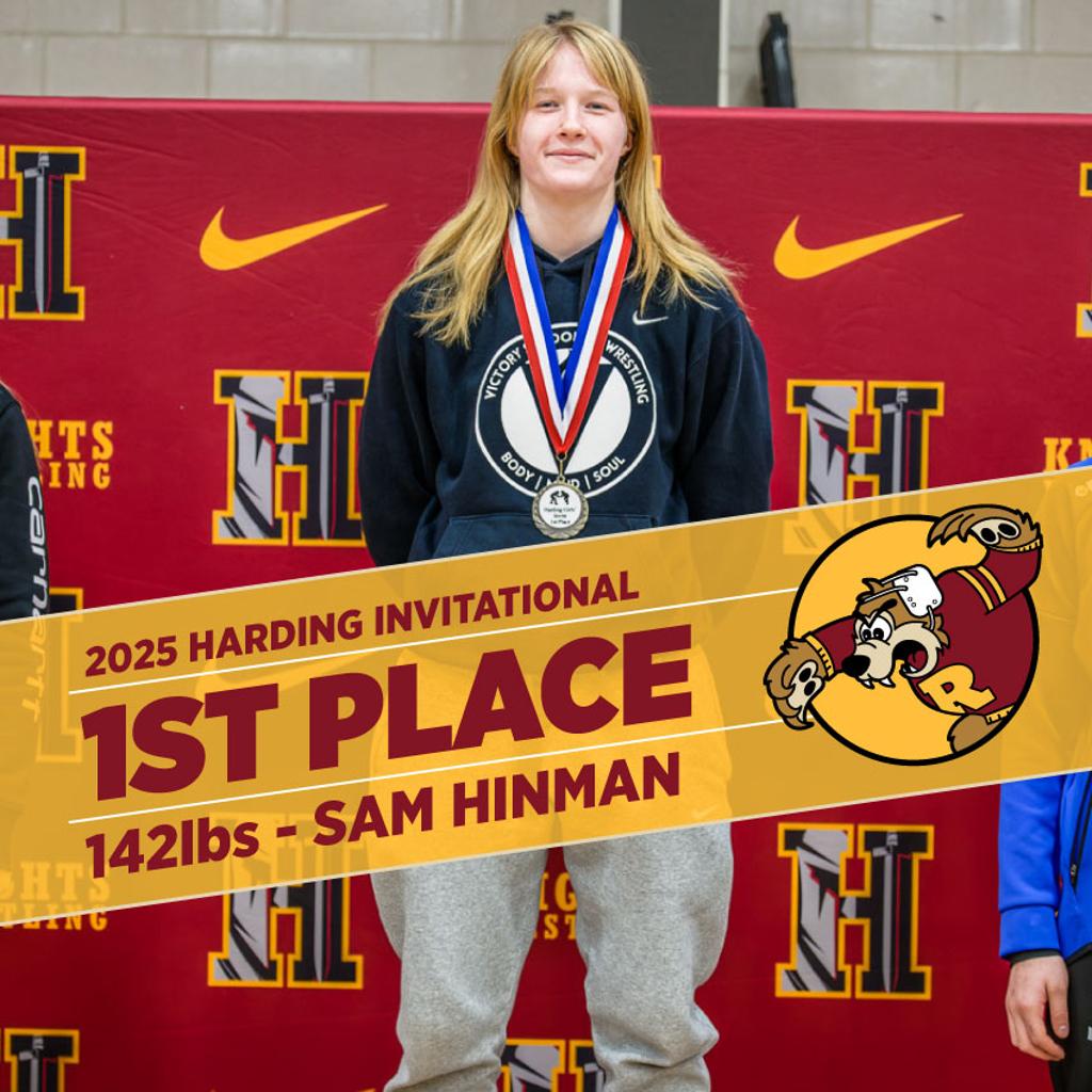 Teddy Wrestling Harding Girls Invitational 1st place Sam Hinman