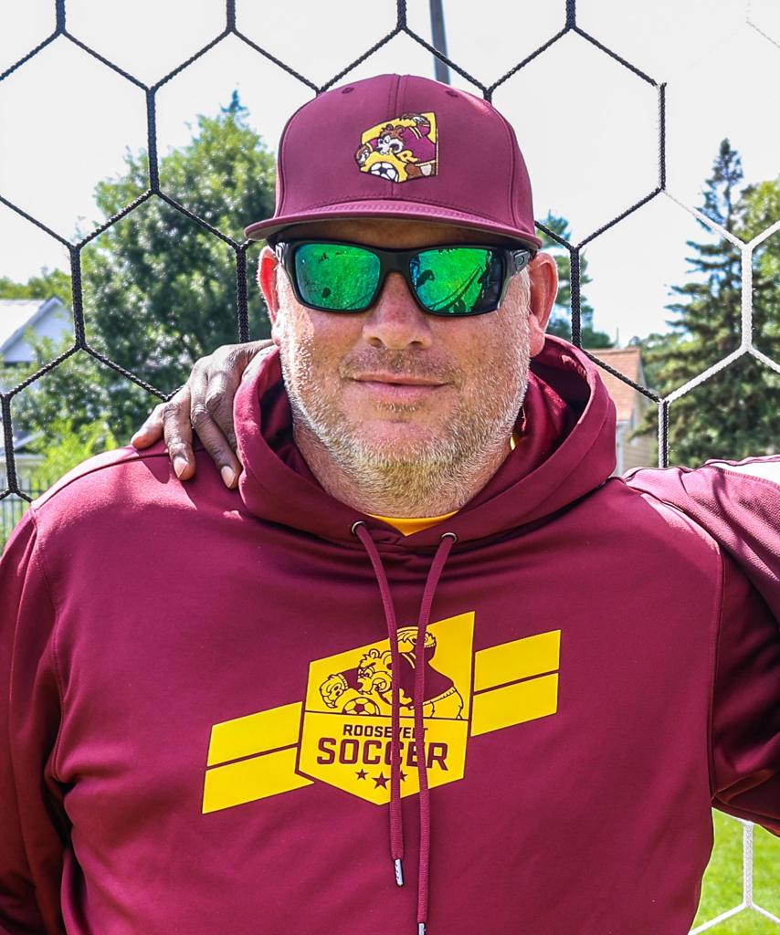 Head shot of Minneapolis Roosevelt Boys Varsity Soccer Coach Mick O'Sullivan
