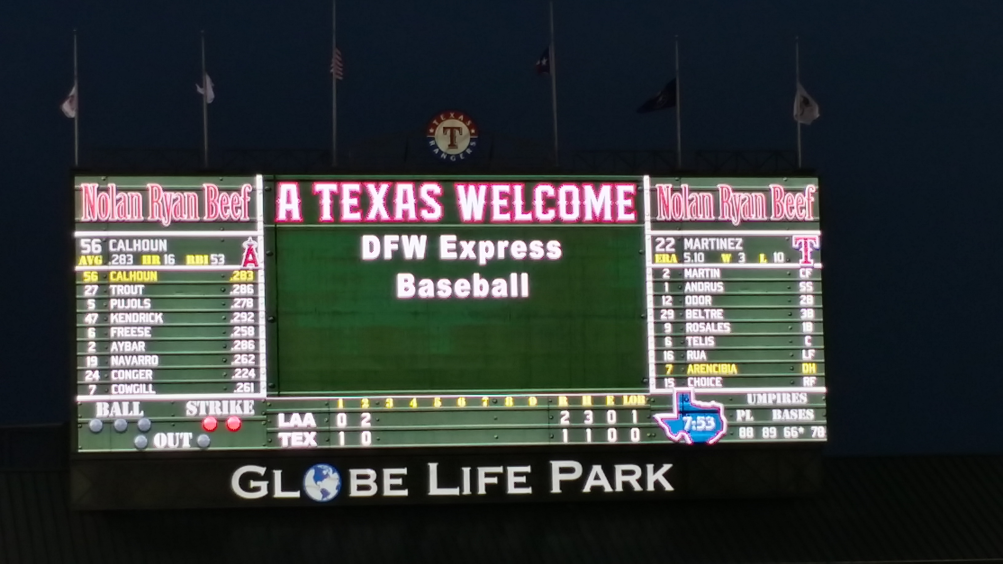 DFW EXPRESS RANGER NIGHT A SUCCESS