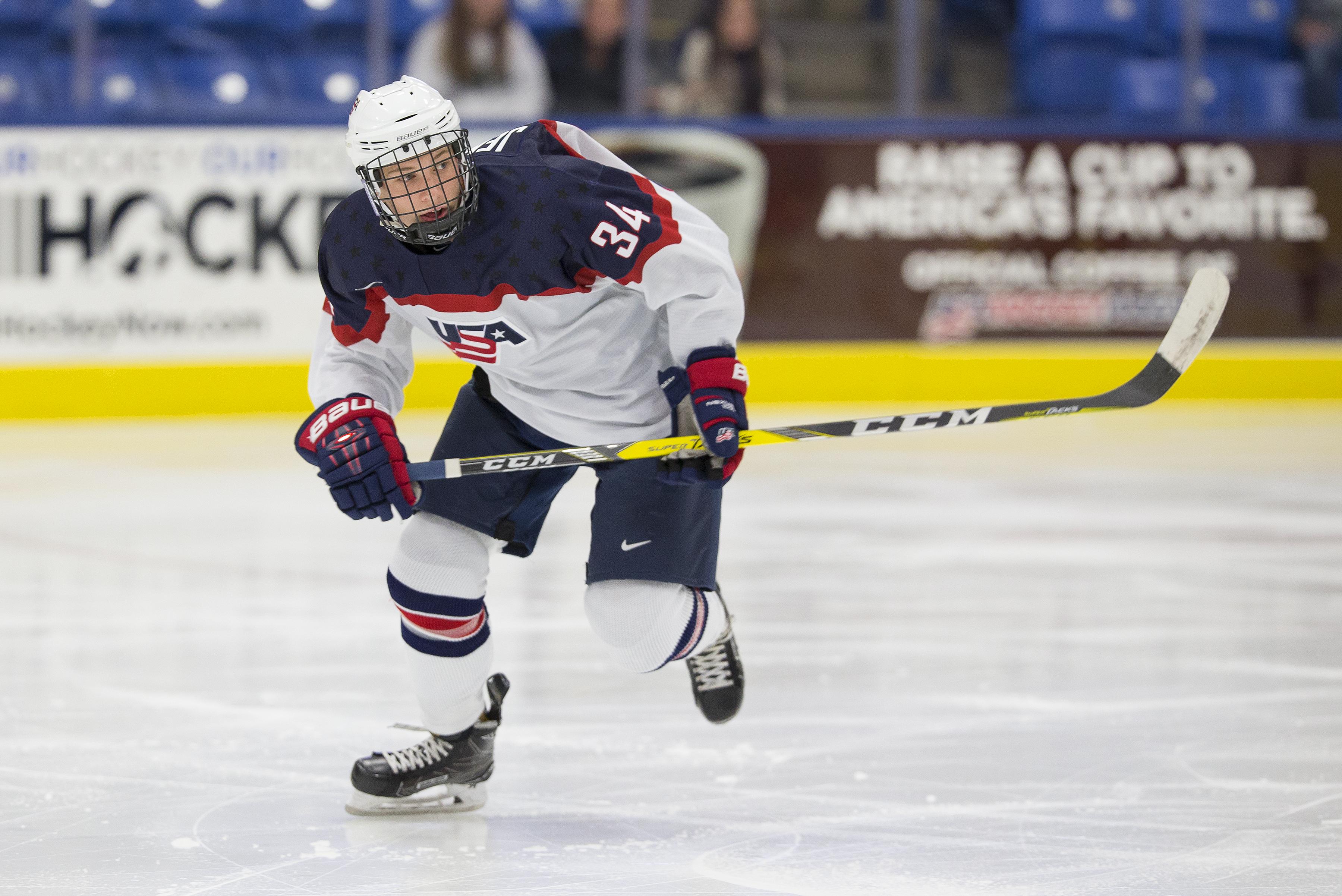 Jenkins Tallies First NTDP Goal; U17s fall to Elite Selects, 43