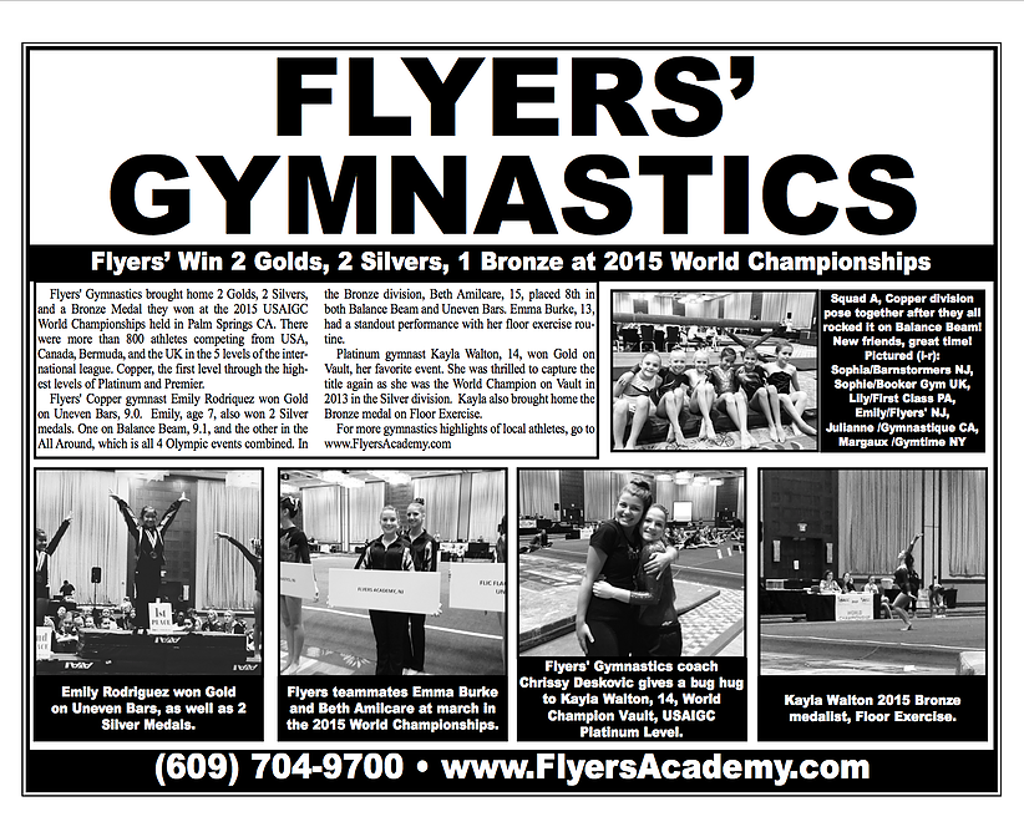 flyers in the news flyers gymnastics academy hammonton nj