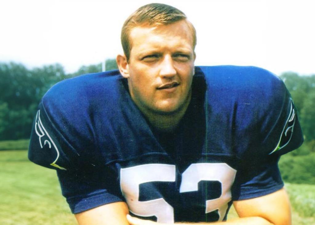 Minneapolis Roosevelt alumn Greg Larson as a member of the New York Giants, NFL Press Photo