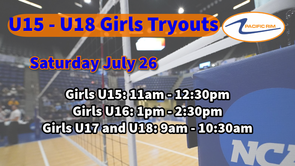 Pacific Rim Volleyball High School Girls Tryouts