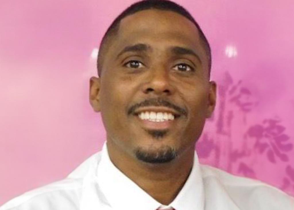 Minneapolis Roosevelt High School basketball alumn Rob Mestas looking directly at the camera