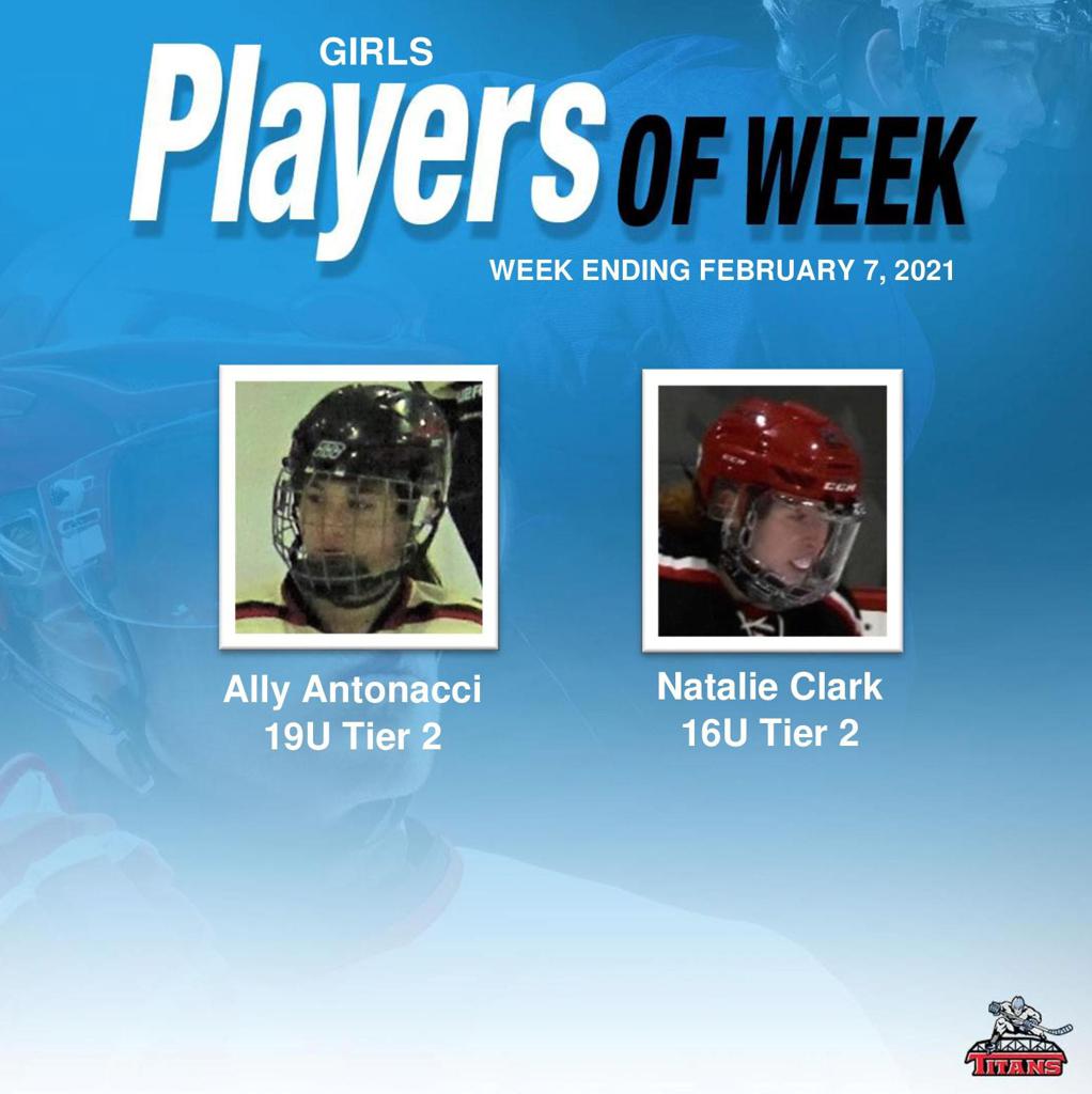 Titans announce Ally Antonacci and Natalie Clark as Girls’ Players of the Week for Week Ending February 7
