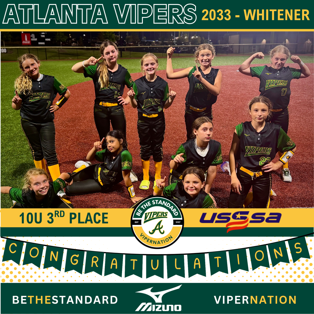 Atlanta Vipers 2033 Whitener - USSSA 3rd Place - Sept 2025