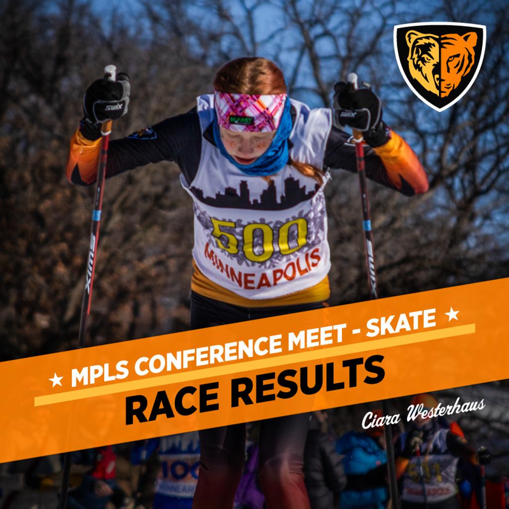 Graphic: Mpls Conference Meet - Skate-  Race Results - Ciara Westerhaus