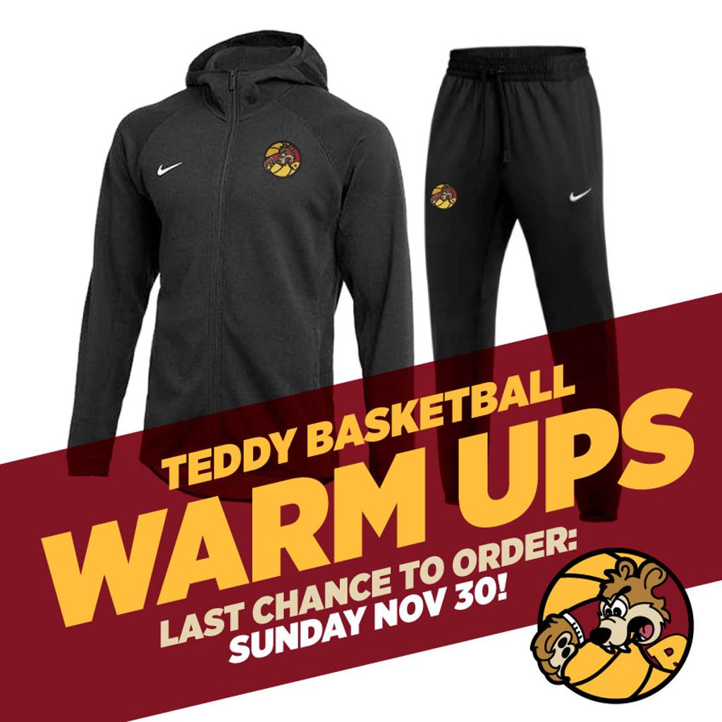 Player warm ups now available. Hurry, deadline to order is Sunday Nov 30.