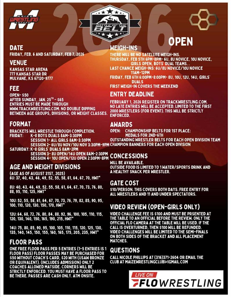 Battle of the Belt Open Flyer