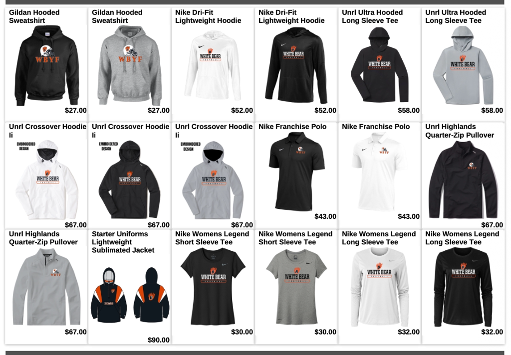 2026 WBYF GameOne apparel store item