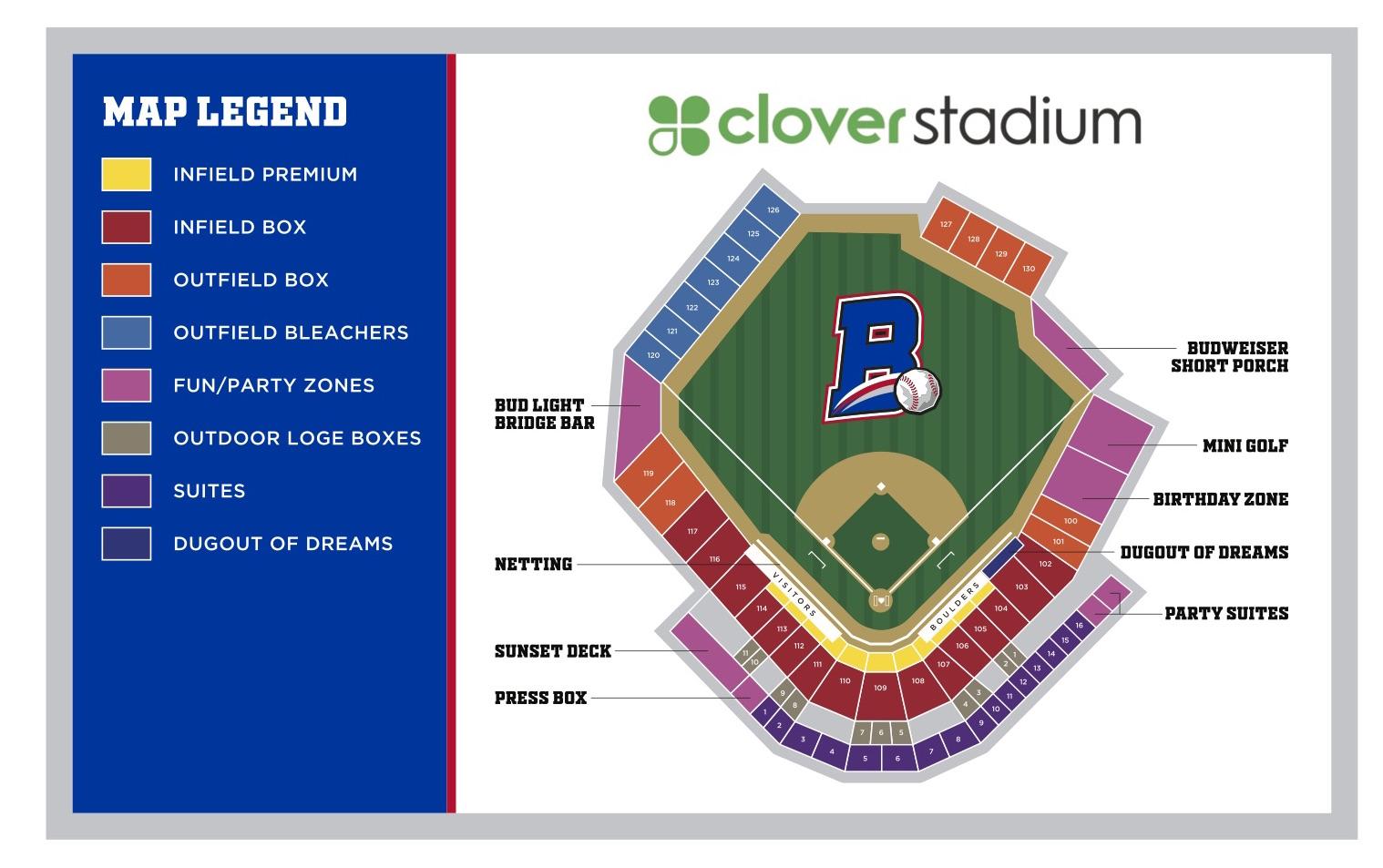 Image of Seating Chart for Clover Stadium